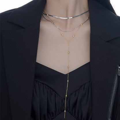 Beaded Cable Chain Necklace N1049