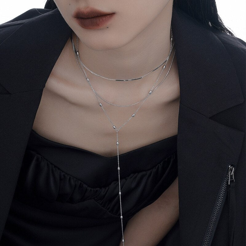 Beaded Cable Chain Necklace N1049