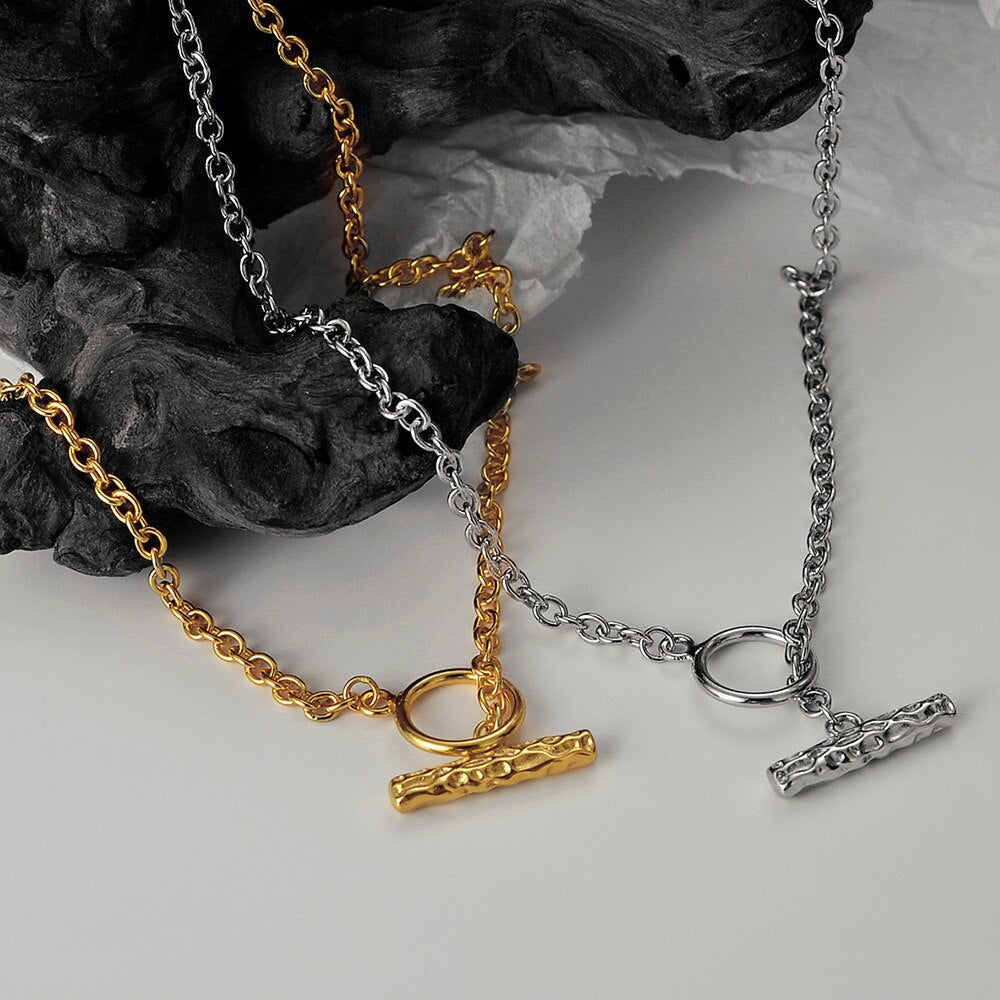 T-bar Cable Chain Necklace N1019