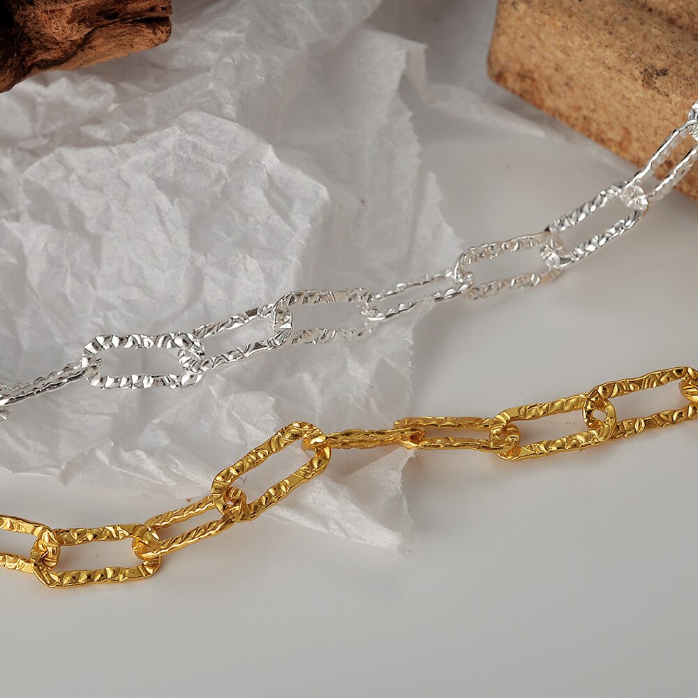 Thick Drawn Dapped Chain Necklace N1026