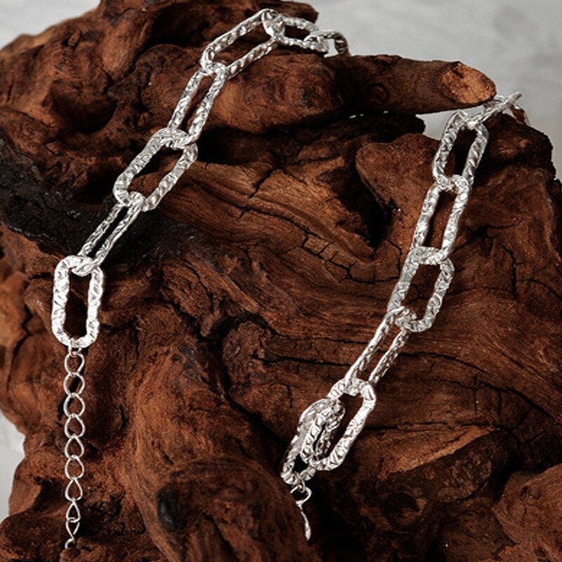 Thick Drawn Dapped Chain Necklace N1026