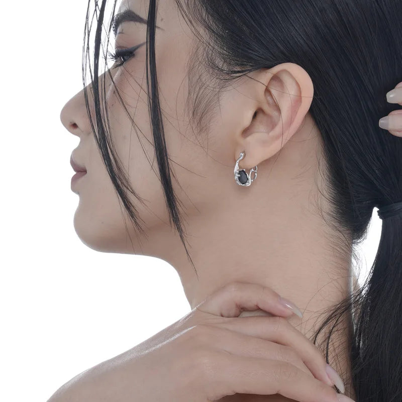 Thick Irregular Ear Hoop Huggies E1188