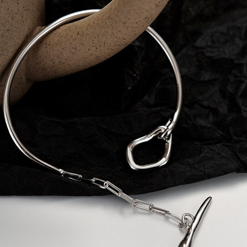 Thick Wire T-bar Bracelet B1037