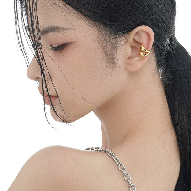 Wavy Chunky Ear Cuffs E1198 1 Piece