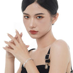 White Agate Rumpled Bracelet B1021