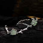 Wrapped Jade Multi Chain Bracelet B1010