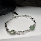 Wrapped Jade Multi Chain Bracelet B1010