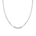 Zircon Wide Snake Chain Necklace N1005
