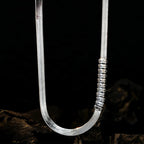 Zircon Wide Snake Chain Necklace N1005