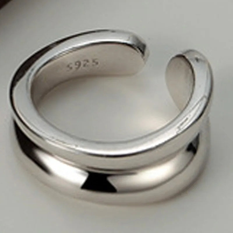 Solid Groove Open Ring R1008