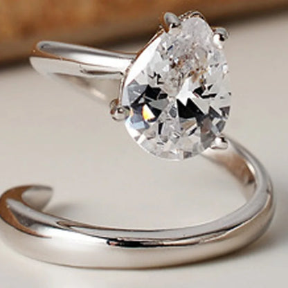 Solid Wire Heart CZ Ring R1097