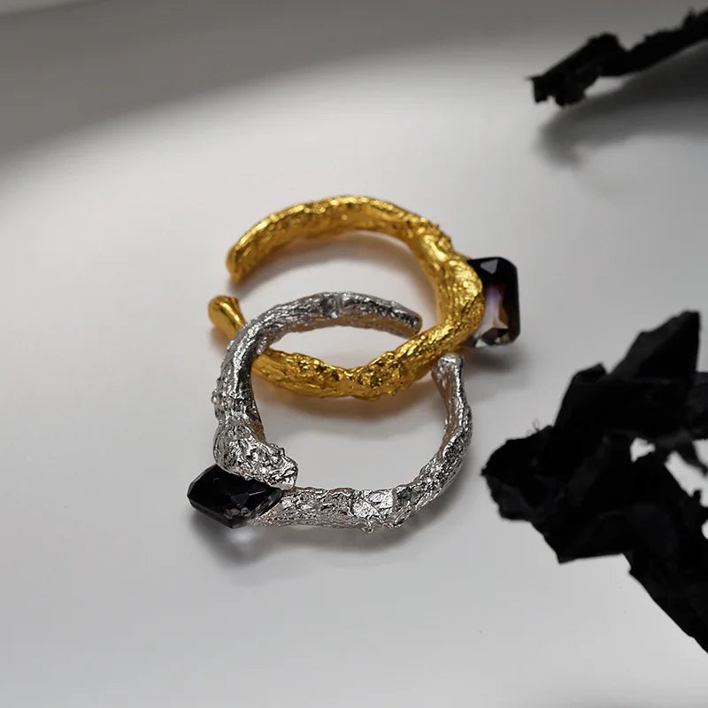 Solitaire CZ Rough Chunky Ring R1181