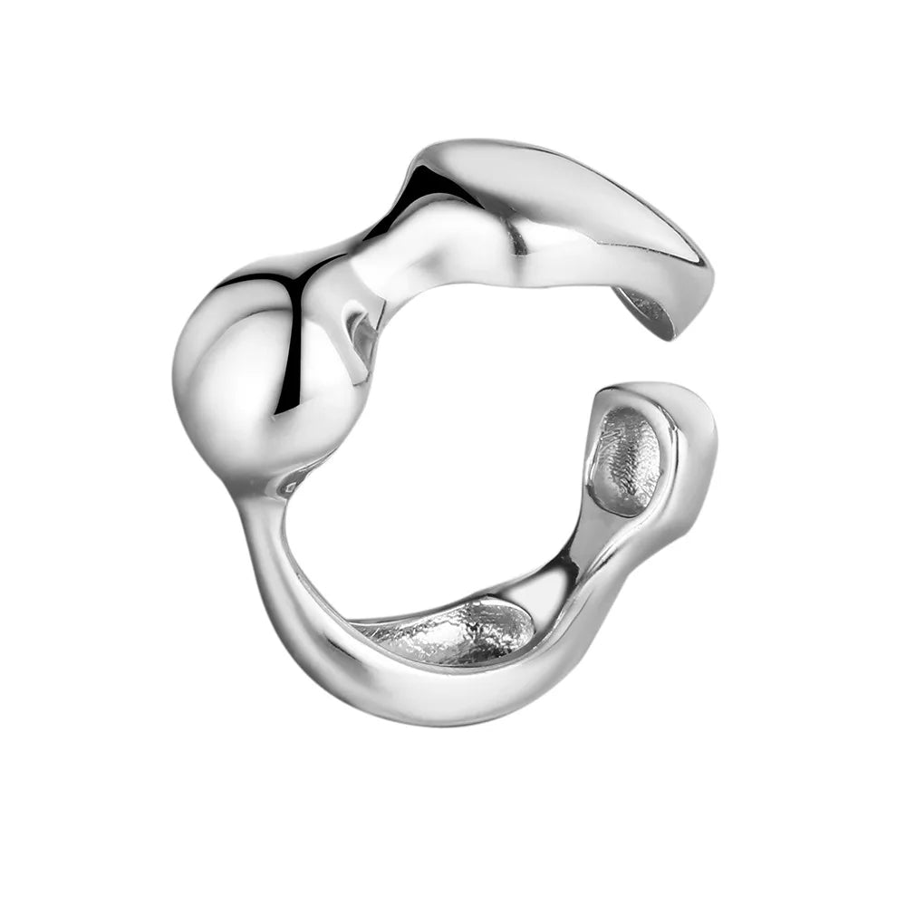 Squiggly Liquid Irregular Ring R1107