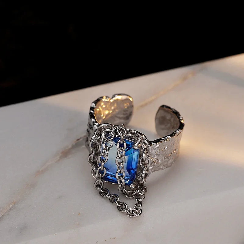 Tassel Chained Chunky Ring R1211