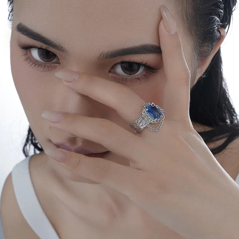 Tassel Chained Chunky Ring R1211