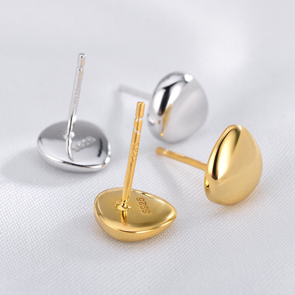 Thick Bean Heart Earrings E1025