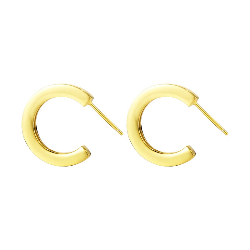 Thick C Shape Earrings E1019