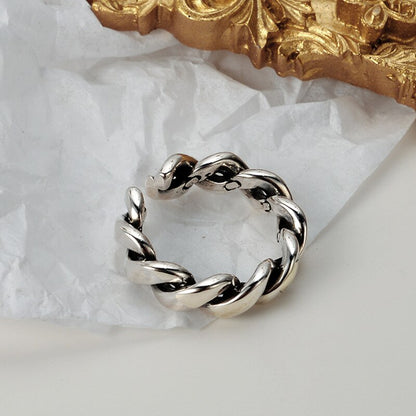 Thick Antique Rope Chain Ring R1072