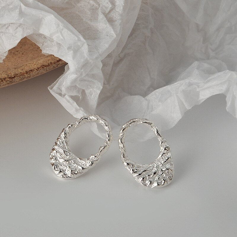 Hammered Hoop Earrings E1048