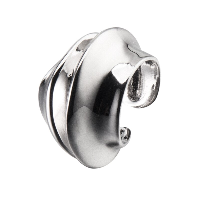 Thick Wavy Clip Earrings E1017 1 Piece