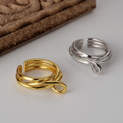 Thick Wire Wavy Ring R1114