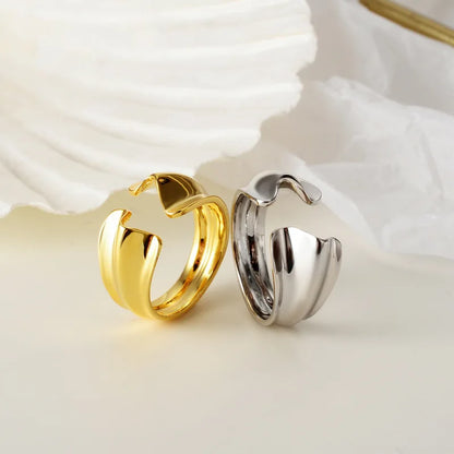 Wavy Wide Ring R1154