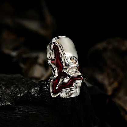 Wide Skull Irregular Ring R1204