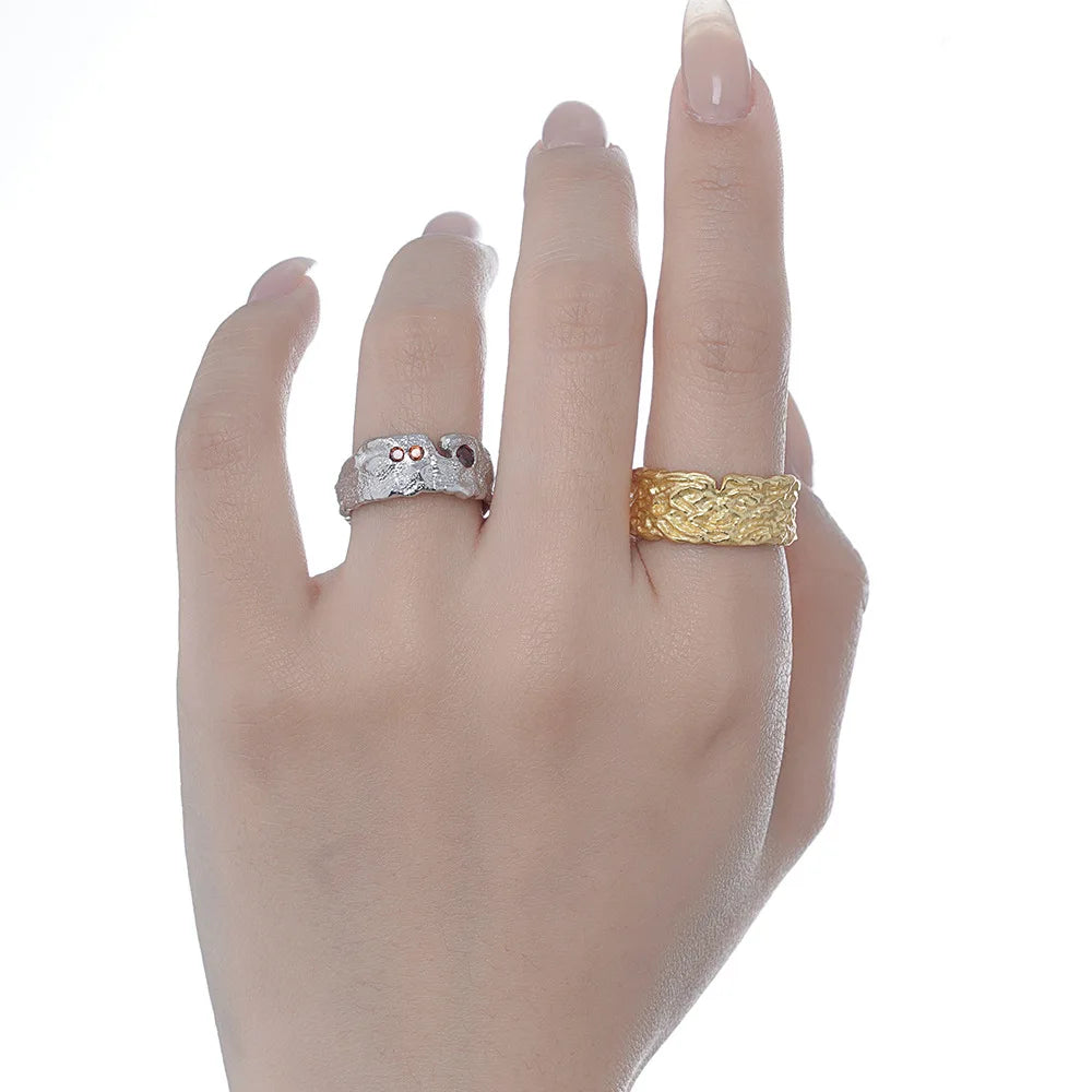 Wide Chunky Irregular Ring R1217