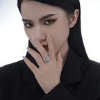 Moonstone Chunky Pattern Ring R1214