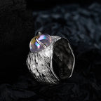 Moonstone Chunky Pattern Ring R1214