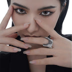 Wide Two-tone Rugged Element Ring R1196