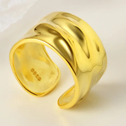 Wide Wavy Geometric Ring R1104