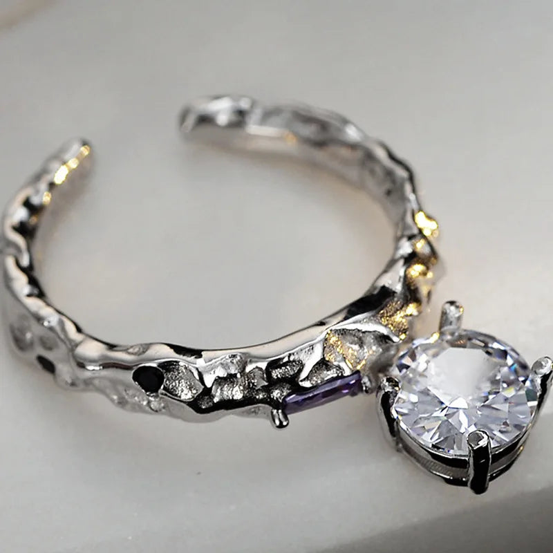 Zircon Charm Irregular Ring R1193