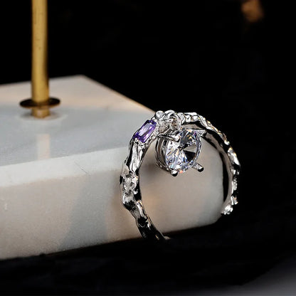 Zircon Charm Irregular Ring R1193