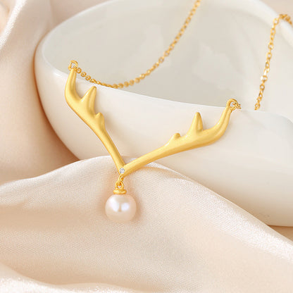 Freshwater Pearl Antlers Necklace PN1027