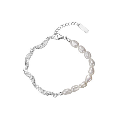 Irregular Links Baroque Pearls Bracelet B1048
