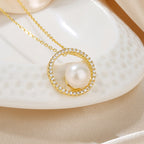 Freshwater Pearl Circle Pendant Only PN1025