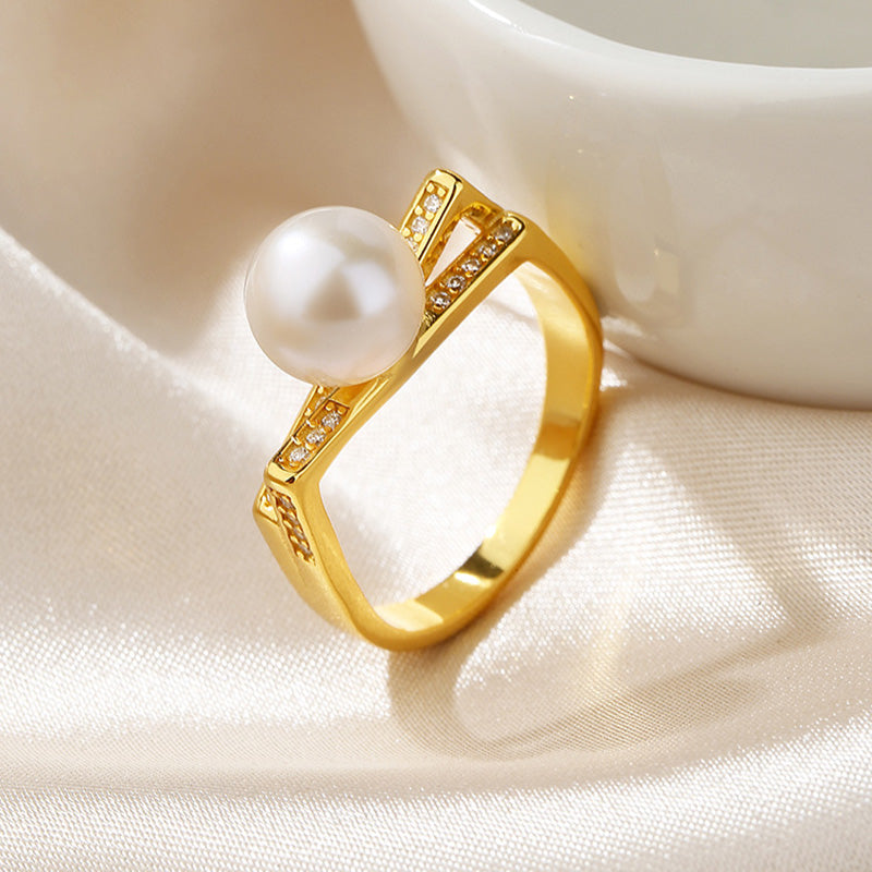 Freshwater Pearl Solitaire Ring RN1020