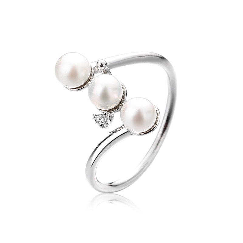 Freshwater Pearl 3 Bead Ring RN1008
