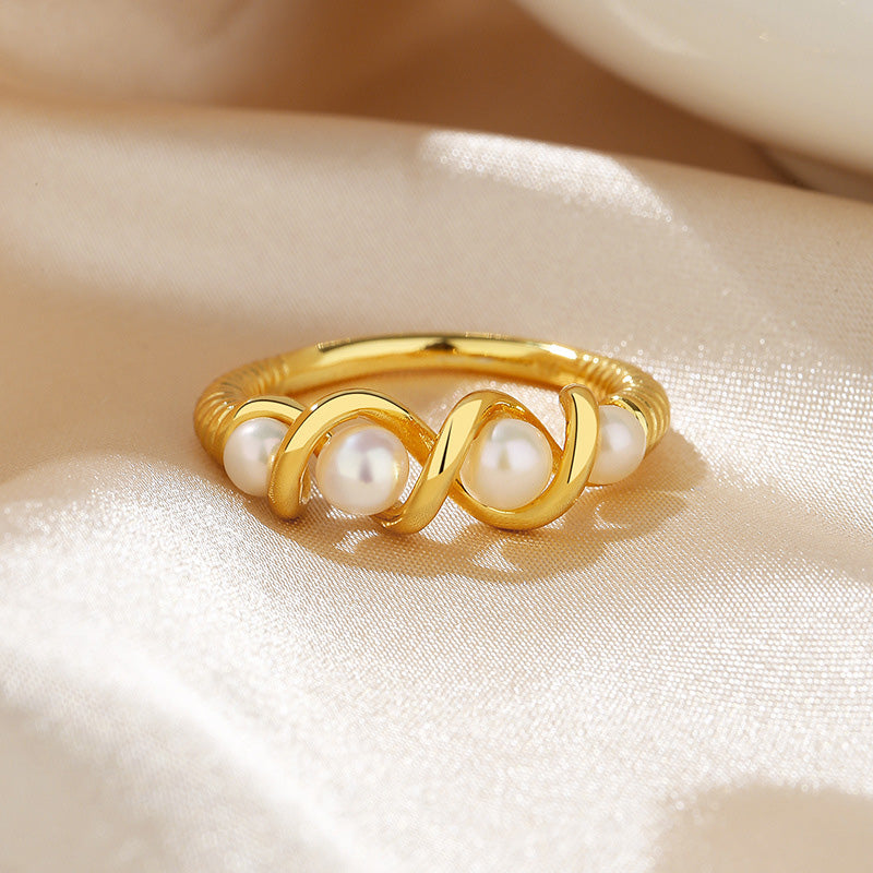 Freshwater Pearl Wire Ring RN1001
