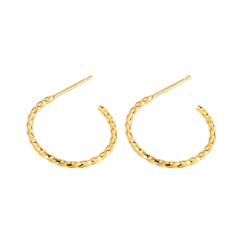 Rope Wire Hoop Earrings E1052