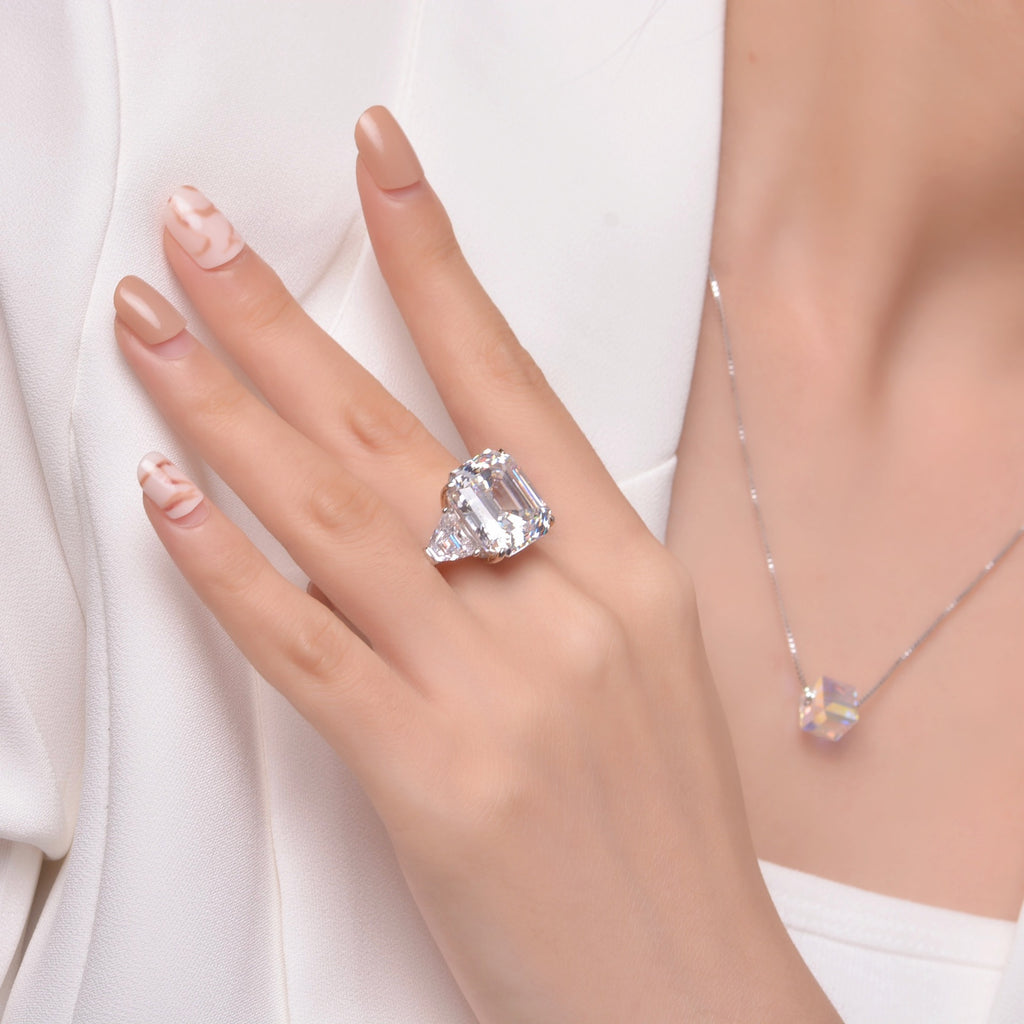 Fluorite Morganite Wedding Ring R0311