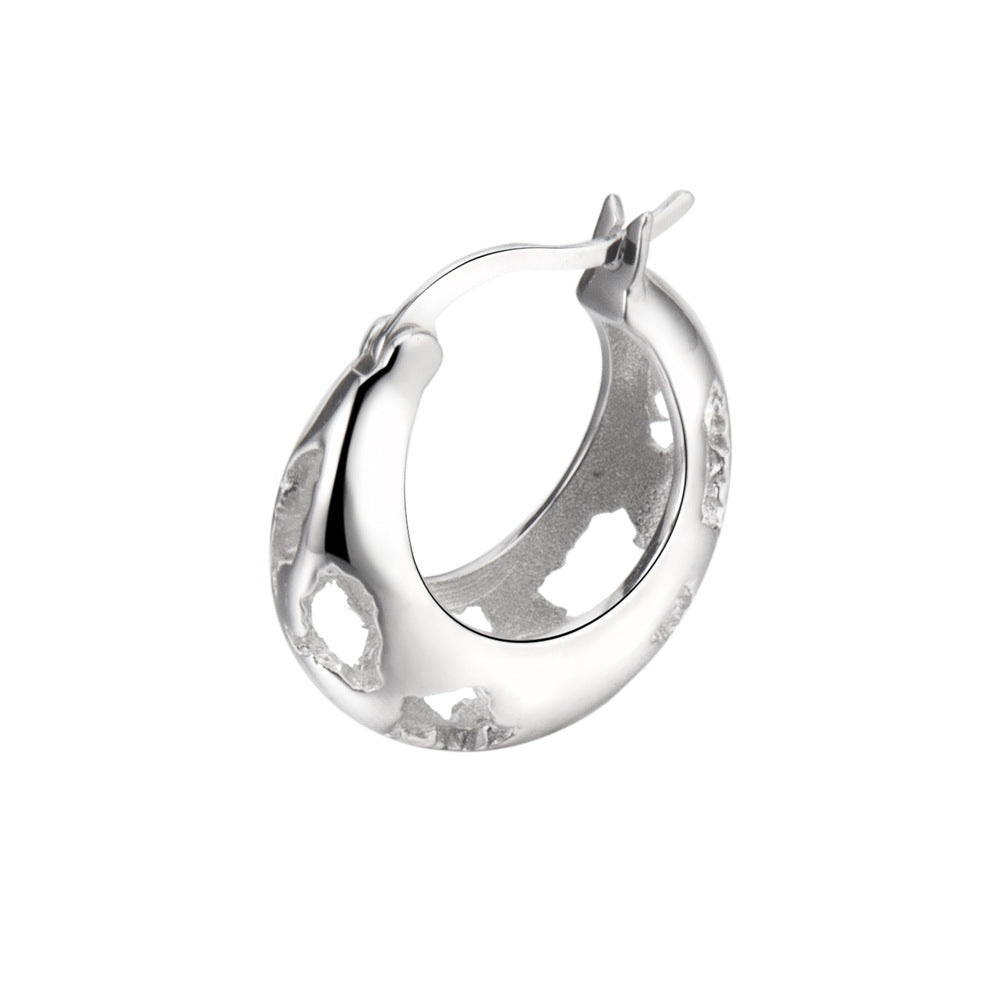 Cutout Hoop Clip Earrings E1036 1 Piece