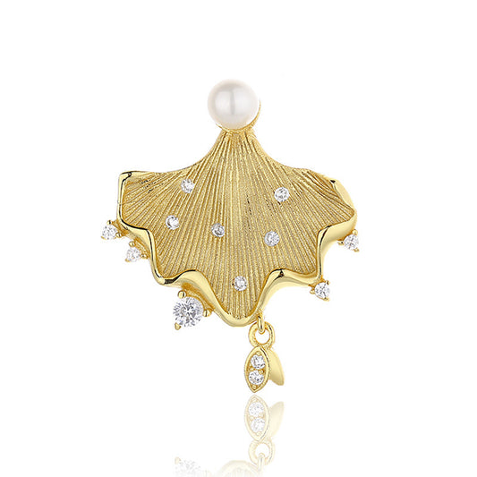 Freshwater Pearl Ginkgo Pendant Only PN1008