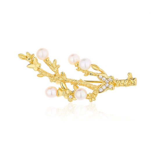 Freshwater Pearl Floral Twig Pendant Only PN1012