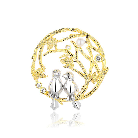 Freshwater Pearl Couple Birds Pendant Only PN1030