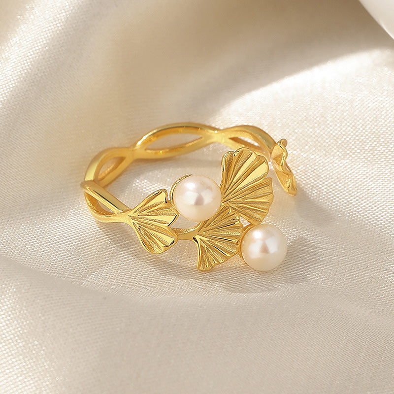 Freshwater Pearl Ginkgo Ring RN1000