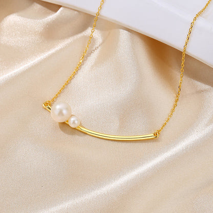 Freshwater Pearl Balls on Wire Necklace PN1004