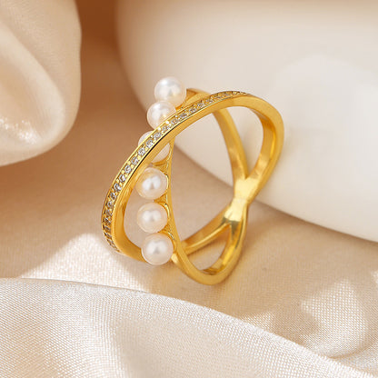 Freshwater Pearl Interlocking Ring RN1003