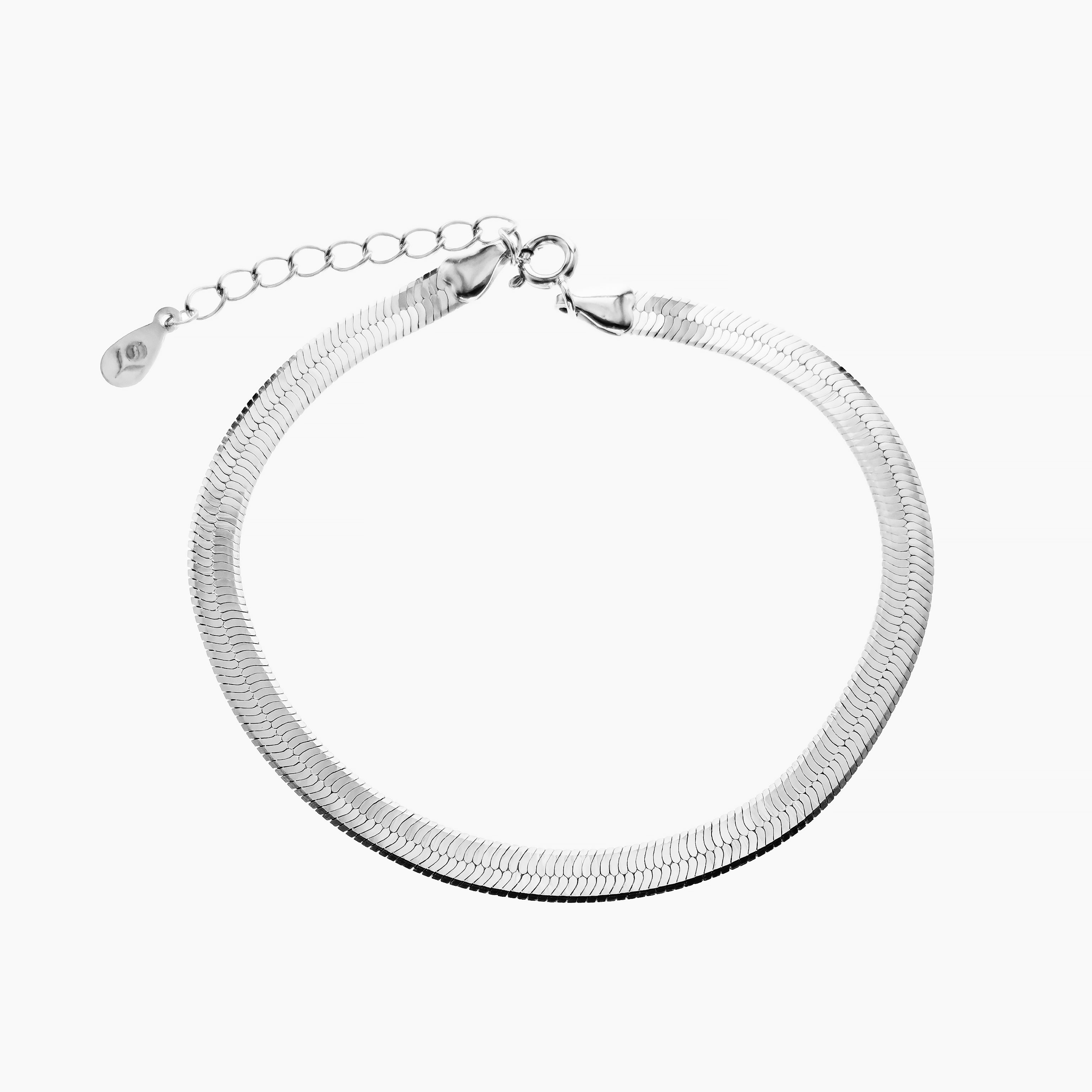 Flat Snake Chain Bracelet 4mm